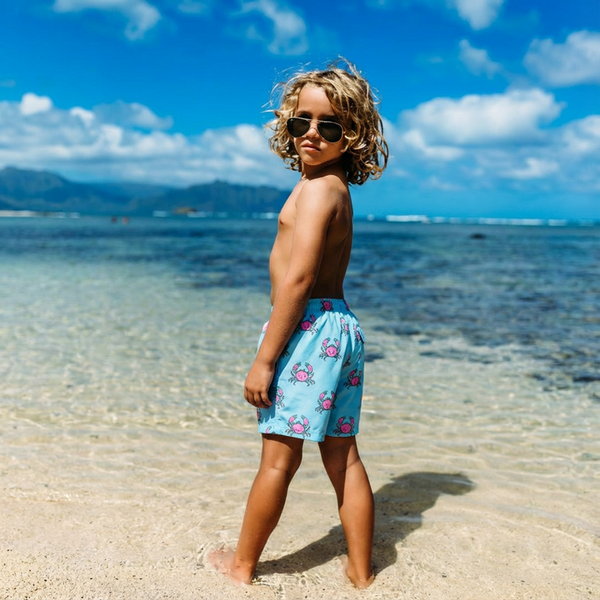 Pink Crabs- Swim Trunk