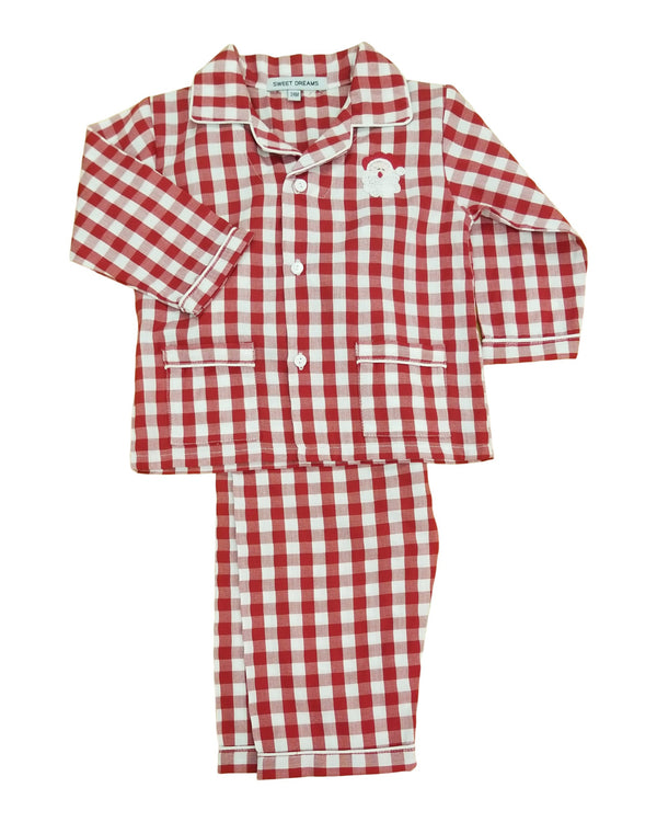 Red Gingham Santa Emb Pajamas