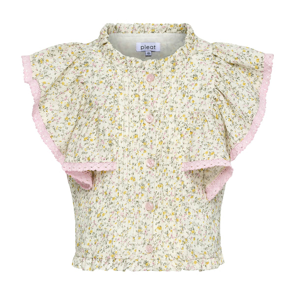 Posie Top- Cream Ditsy