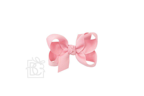 Grosgrain Bow On Clip- Pink