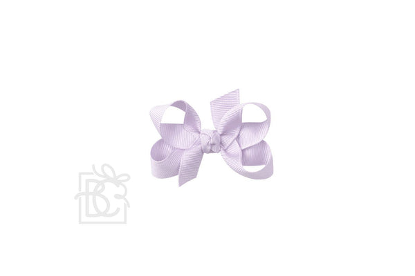 Grosgrain Bow On Clip- Powder Orchid