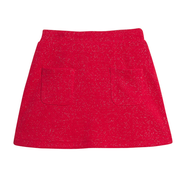 Patch Pocket Skort- Crimson