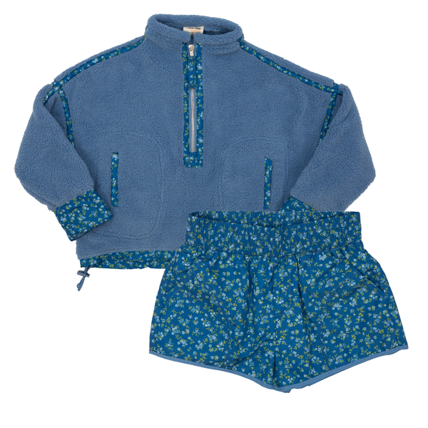 Ditsy Floral Printed Jacket Short Set