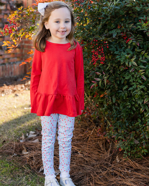 Peggie Peplum Legging Set- Full Bloom