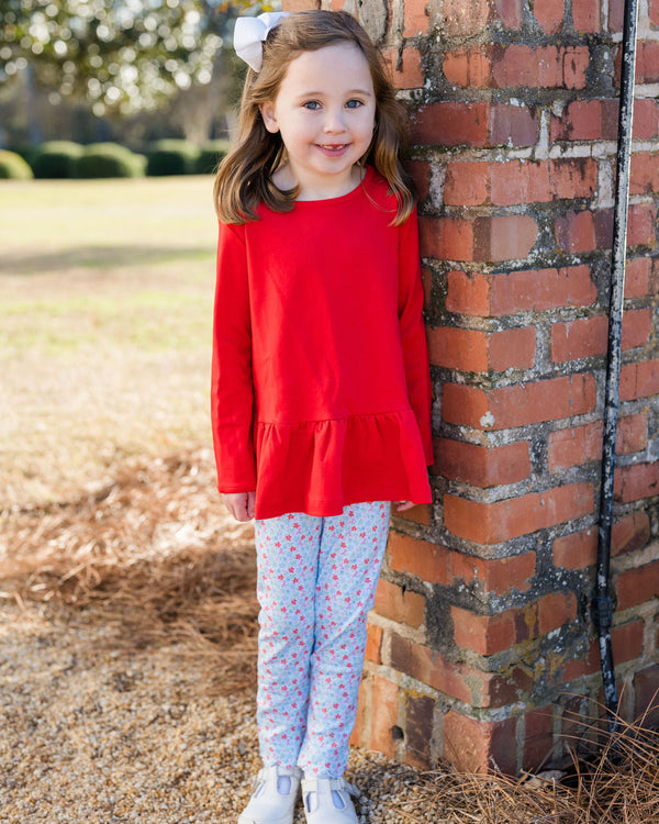 Peggie Peplum Legging Set- Full Bloom
