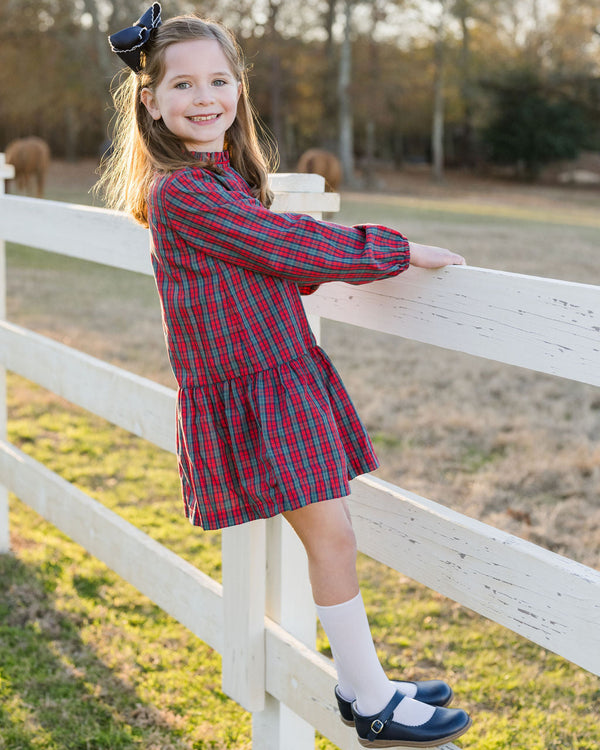 Penelope Dress- Red Christmas Plaid