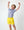 Yellow Retro Super Shorts W/ White Piping