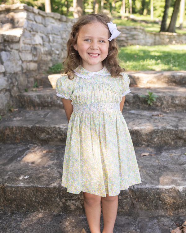 Smocked Polly Dress- Paysanne Blossom