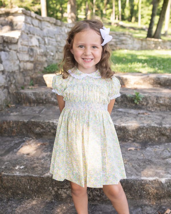 Smocked Polly Dress- Paysanne Blossom