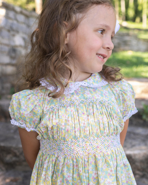 Smocked Polly Dress- Paysanne Blossom