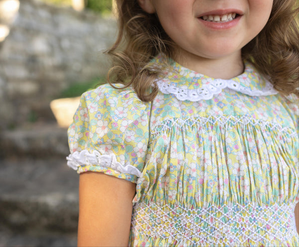 Smocked Polly Dress- Paysanne Blossom
