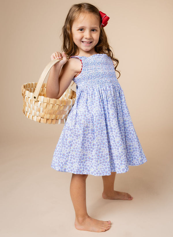 Izzie Dress- Red White & Bloom Floral