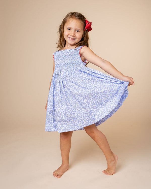 Izzie Dress- Red White & Bloom Floral