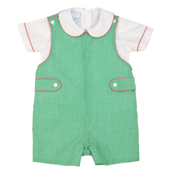 Sebastian Jon Jon Set- Green Gingham