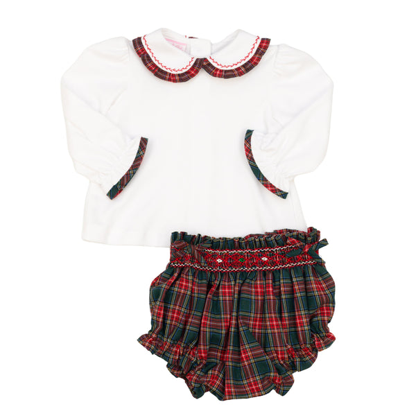 Green & Red Plaid Diaper Set