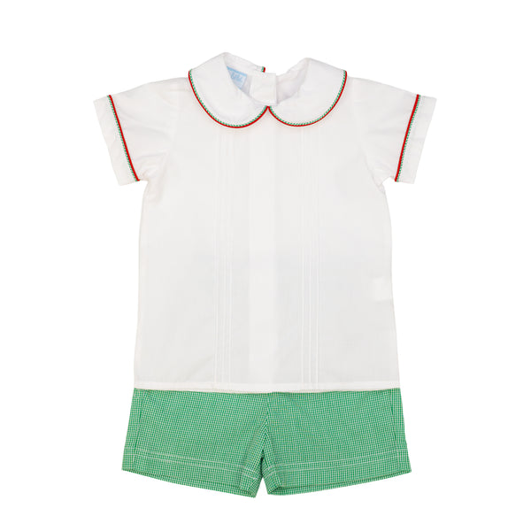 Sebastian Short Set- Green Gingham