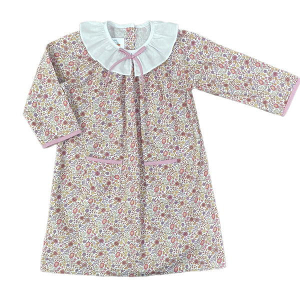 Pink Fall Floral Dress