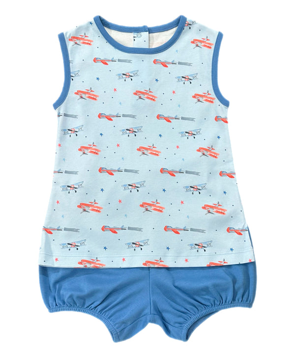 Airplane Knit Diaper Set