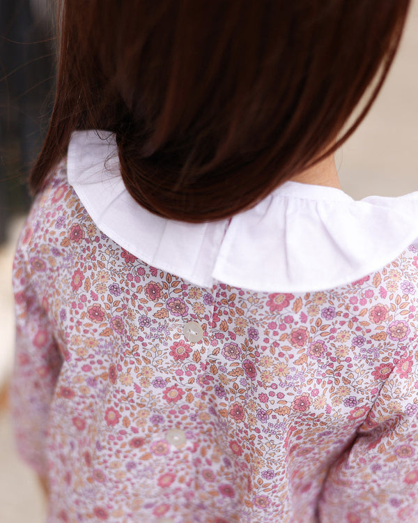 Pink Fall Floral Bloomer Set