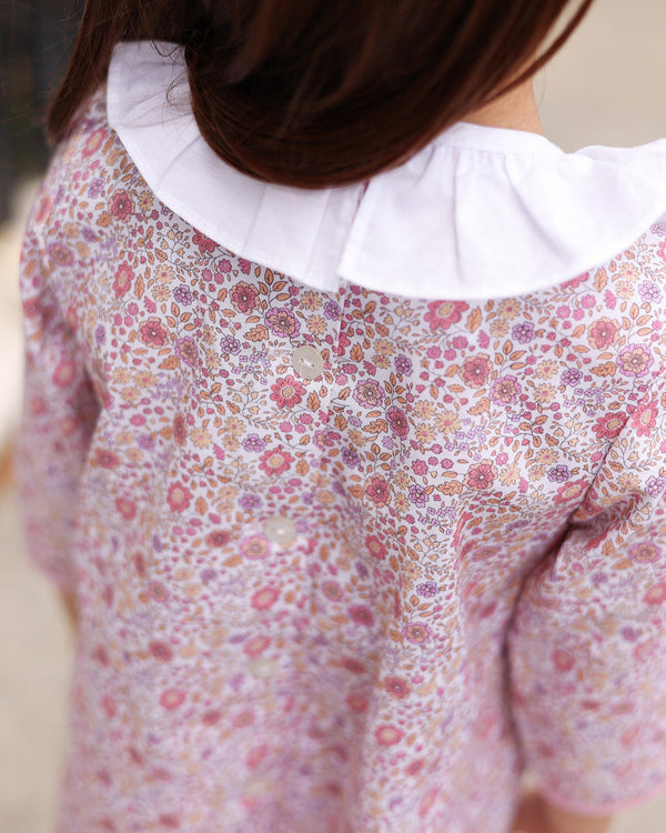Pink Fall Floral Dress