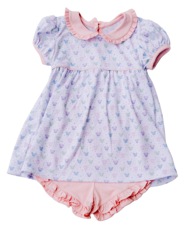 Mouse Knit Ruffle Short Set