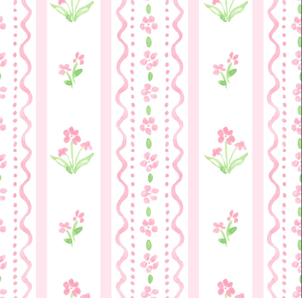 Pink Floral Scallop Knit Poppy Bloomer Set