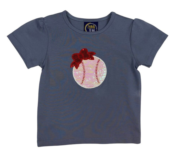 Baseball Applique Girls T-Shirt