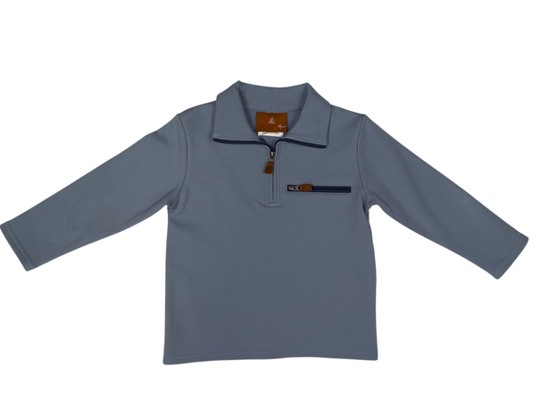 Kingston 1/4 Zip Pullover- Blue