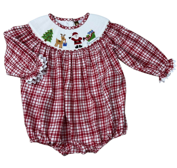 Christmas Eve Smocked L/S Bubble