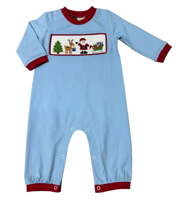 Christmas Eve Smocked Romper