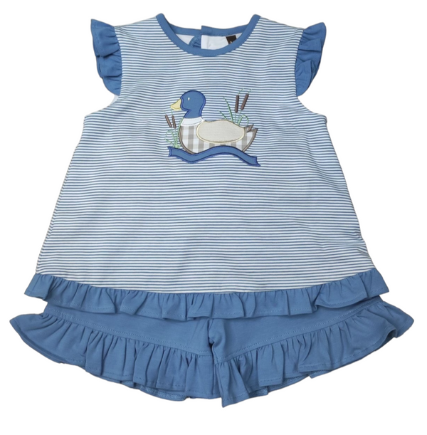 Mallard Duck Ruffle Short Set