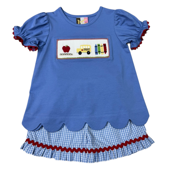 Wheels on the Bus Ruffle Short Set