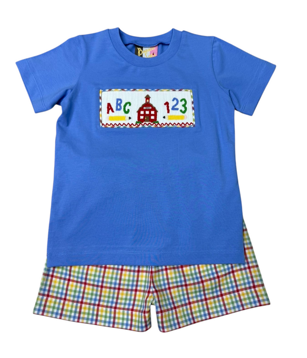 School Days Smocked Short Set