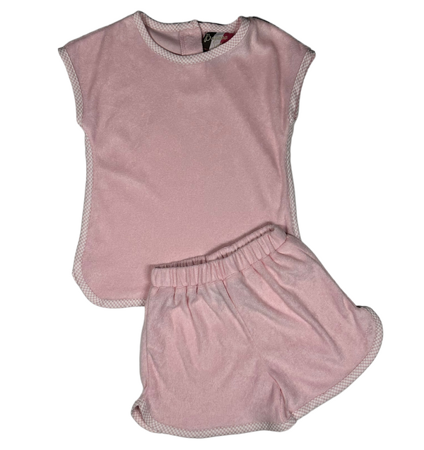 Luna Terry Short Set- Pink