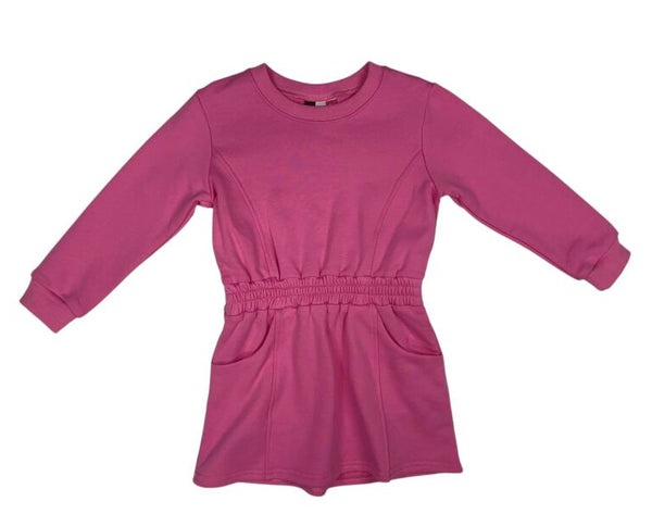 Vivi Sweatshirt Dress- Pink
