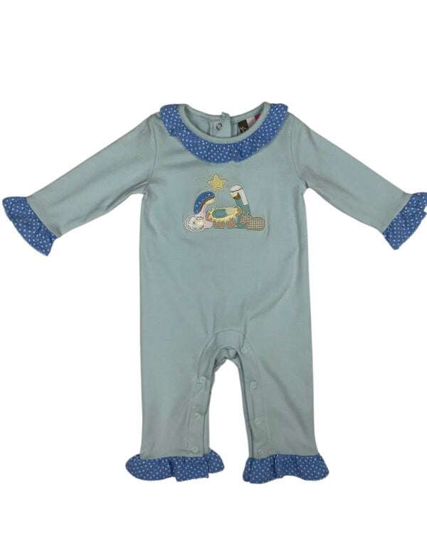 Nativity Applique Ruffle Romper