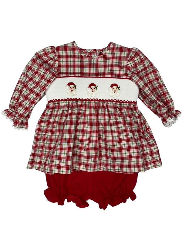 Ho Ho Ho Smocked Bloomer Set