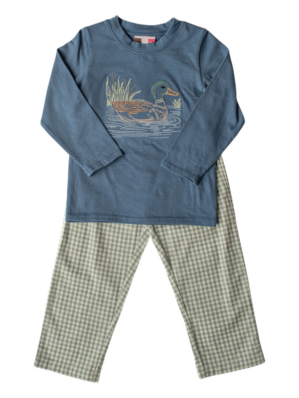 Mallard Duck Embroidery Pant Set