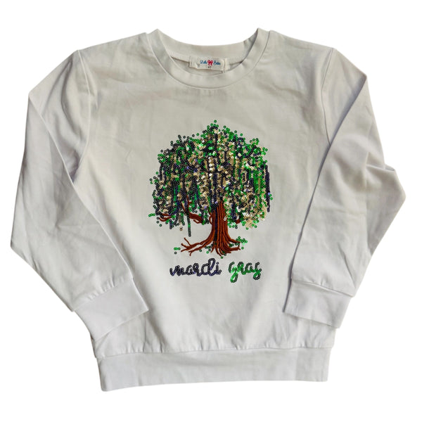 Sequin Mardi Gras Bead Tree Shirt