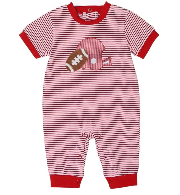 Football Romper- Red