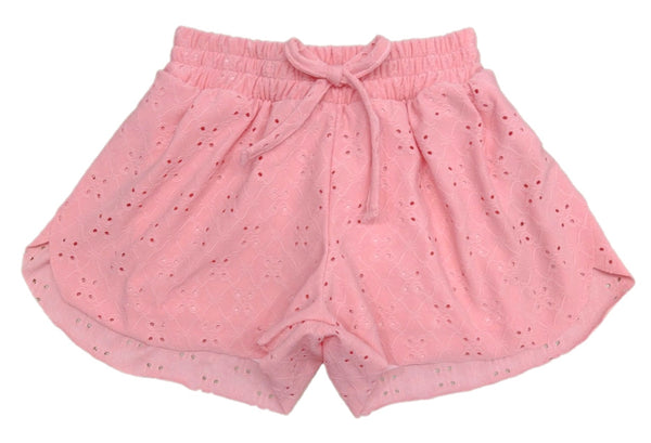 Pink Eyelet Butterfly Shorts