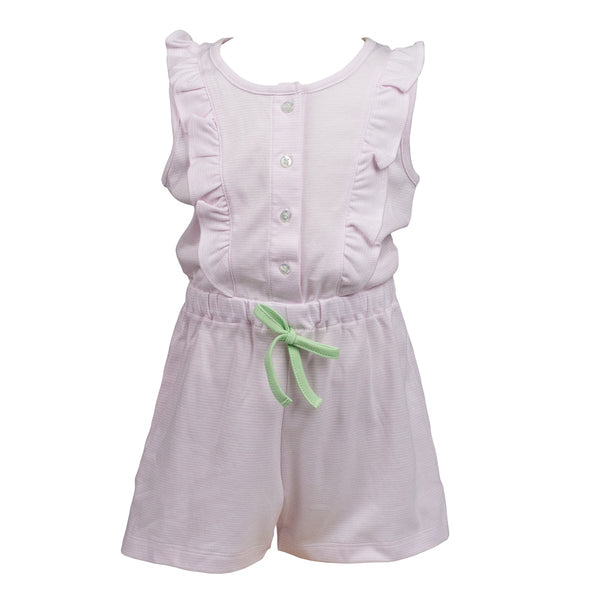 Pink W/ Green Pima Romper