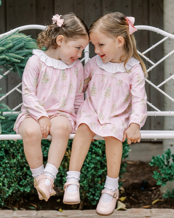Pink Tinsel L/S Bloomer Set
