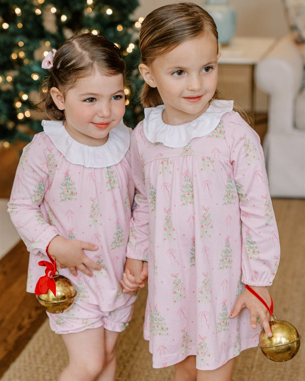 Pink Tinsel L/S Bloomer Set