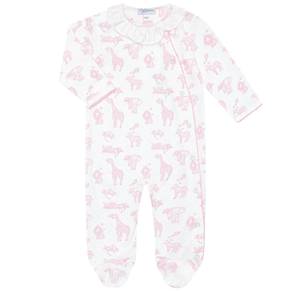 Pink Safari Crossover Footie