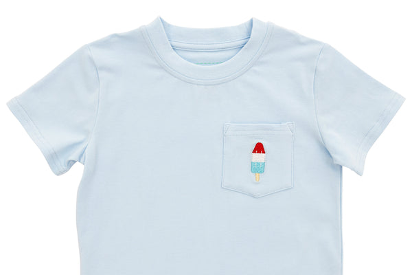 Pocket Tee- Bomb Pop (Blue)