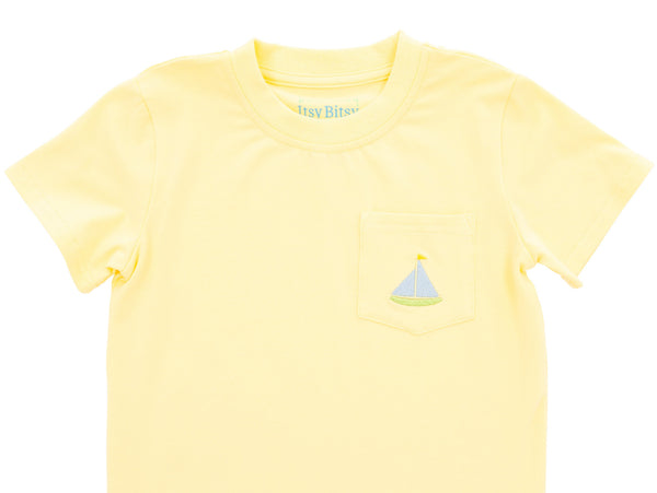 Pocket Tee- Sailboat