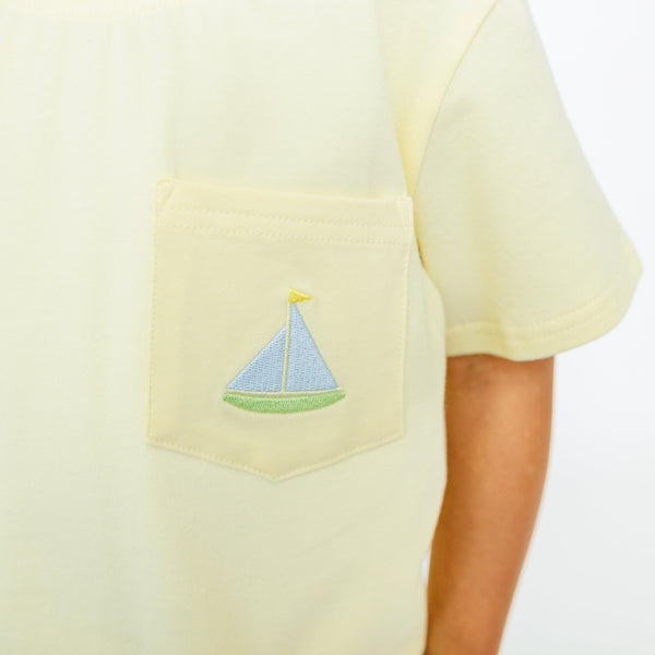 Pocket Tee- Sailboat