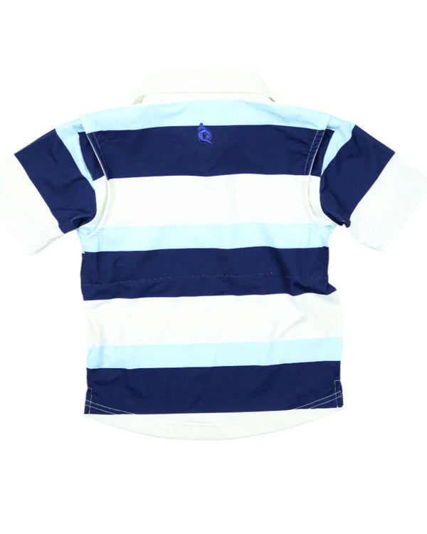 Light Blue Rugby Stripe Polo