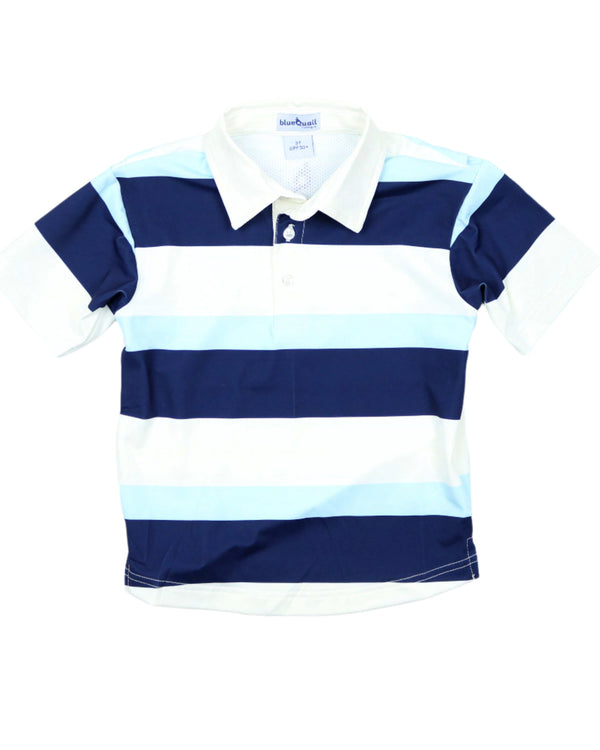 Light Blue Rugby Stripe Polo